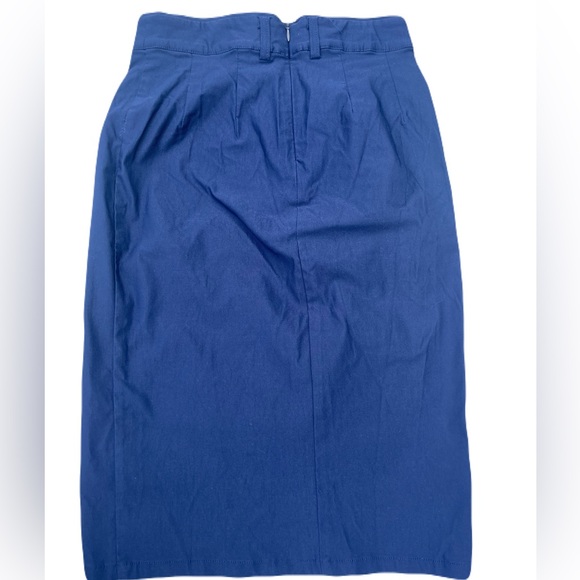 NWTS Kate Kasin Women’s Bodycon Pencil Skirt Navy Blue Midi Skirt Size Medium - Picture 2 of 6